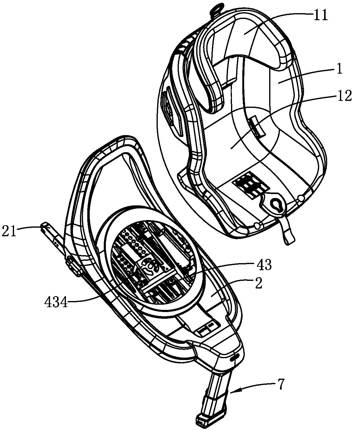 360-degree rotating child safety seat for automobile