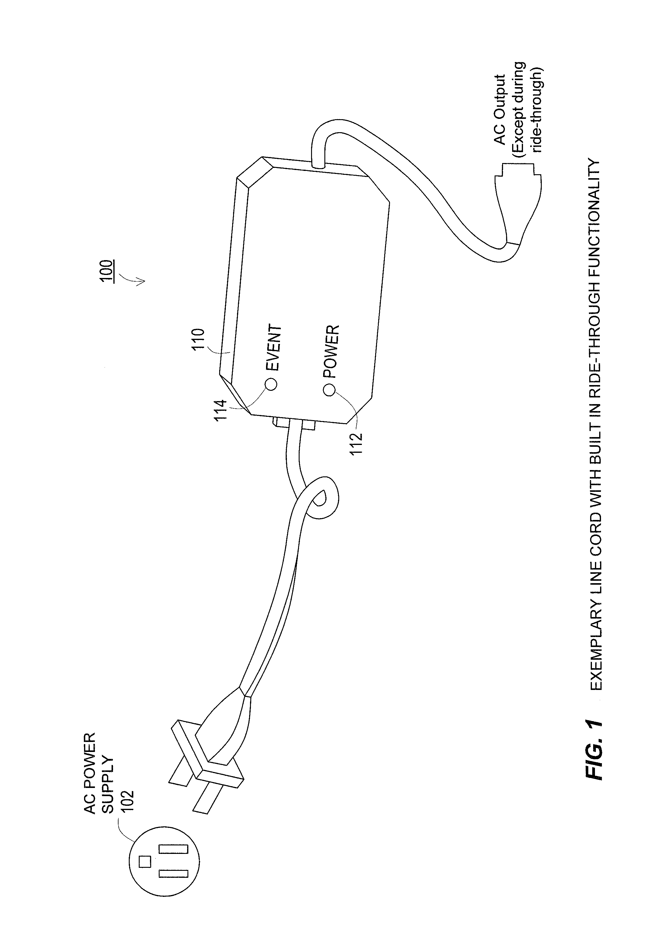 Line Cord with a Ride-Through Functionality for Momentary Disturbances