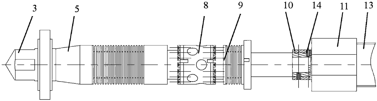 Force measuring system for spray pipe