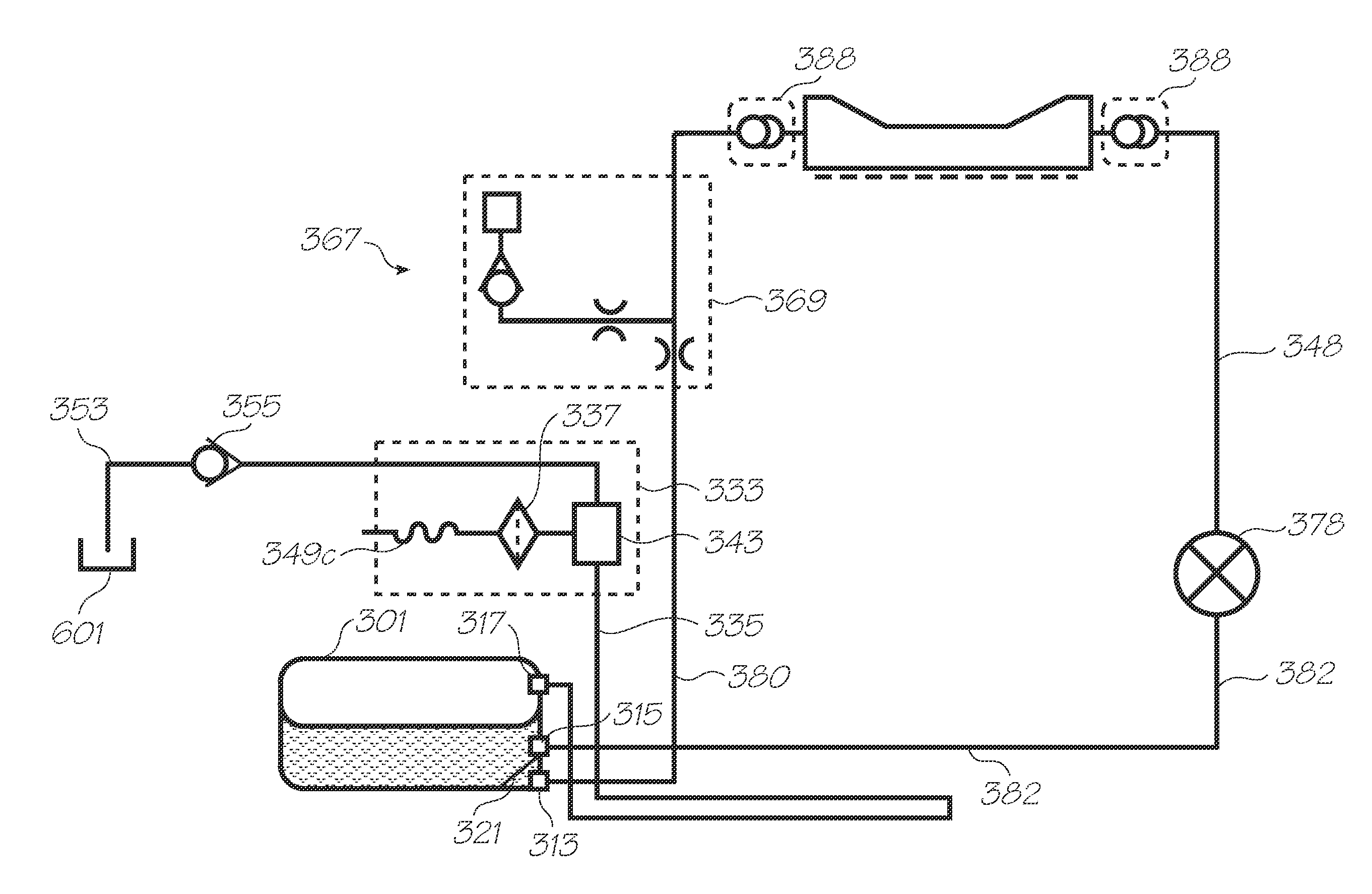 System for reducing ink color mixing effects in printer