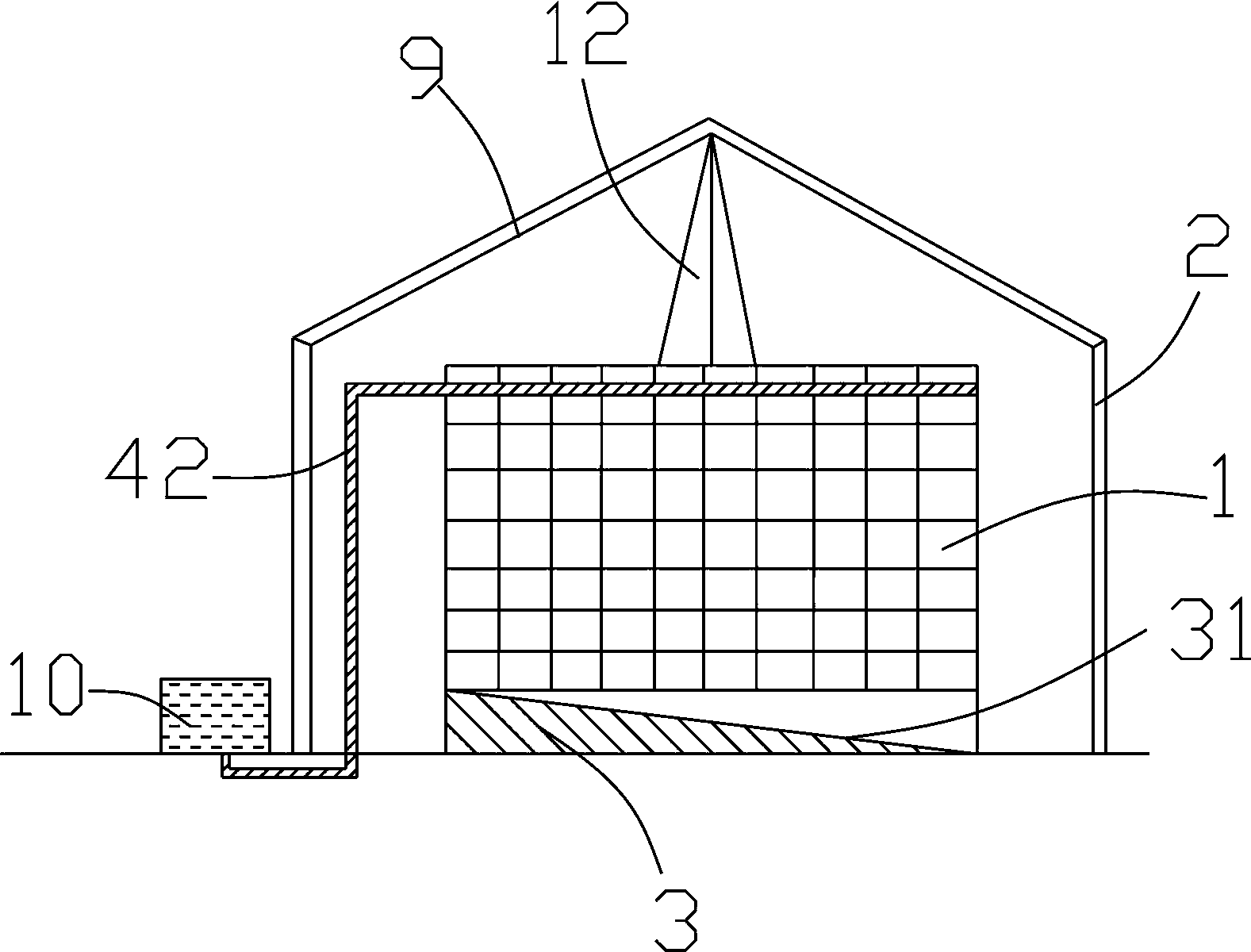 Convenient-to-disinfect opening-closing type chicken house