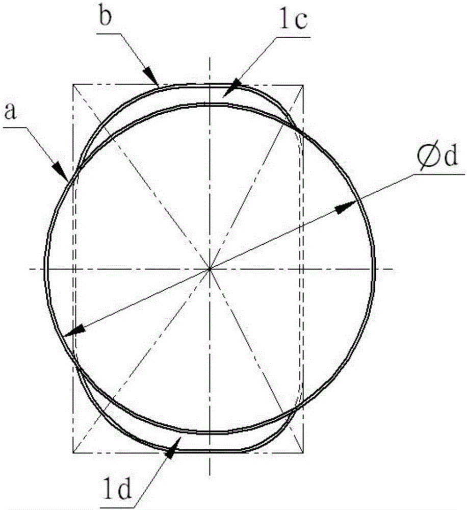 High-temperature alloy round-heaven square-earth thin-wall cylindrical guide pipe forming die and forming method