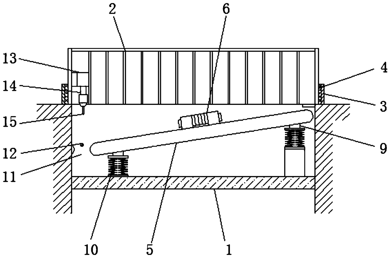 Self-vibration blanking mechanism for drop shaft