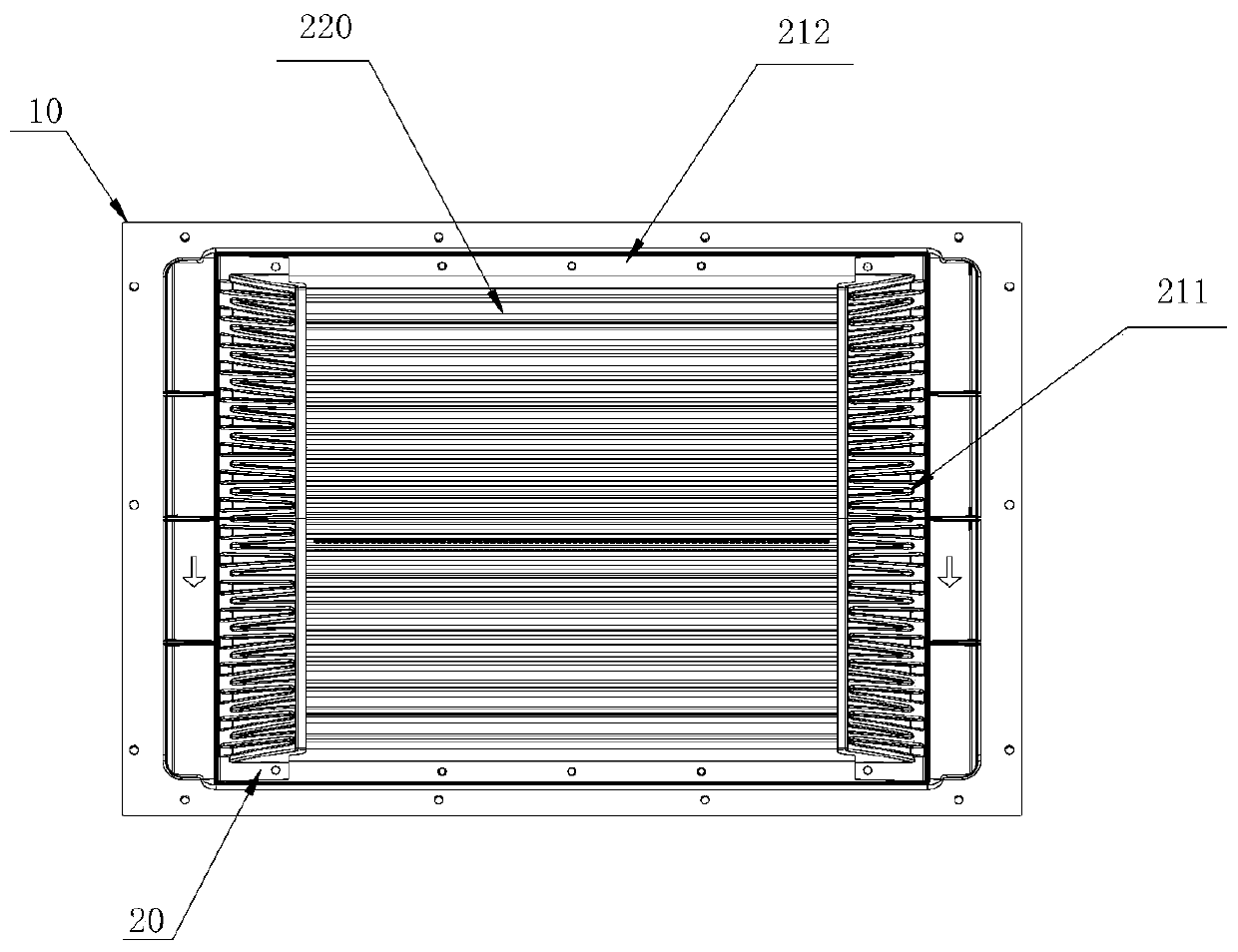 Equipment compartment dust removal and ventilation device for transport machine