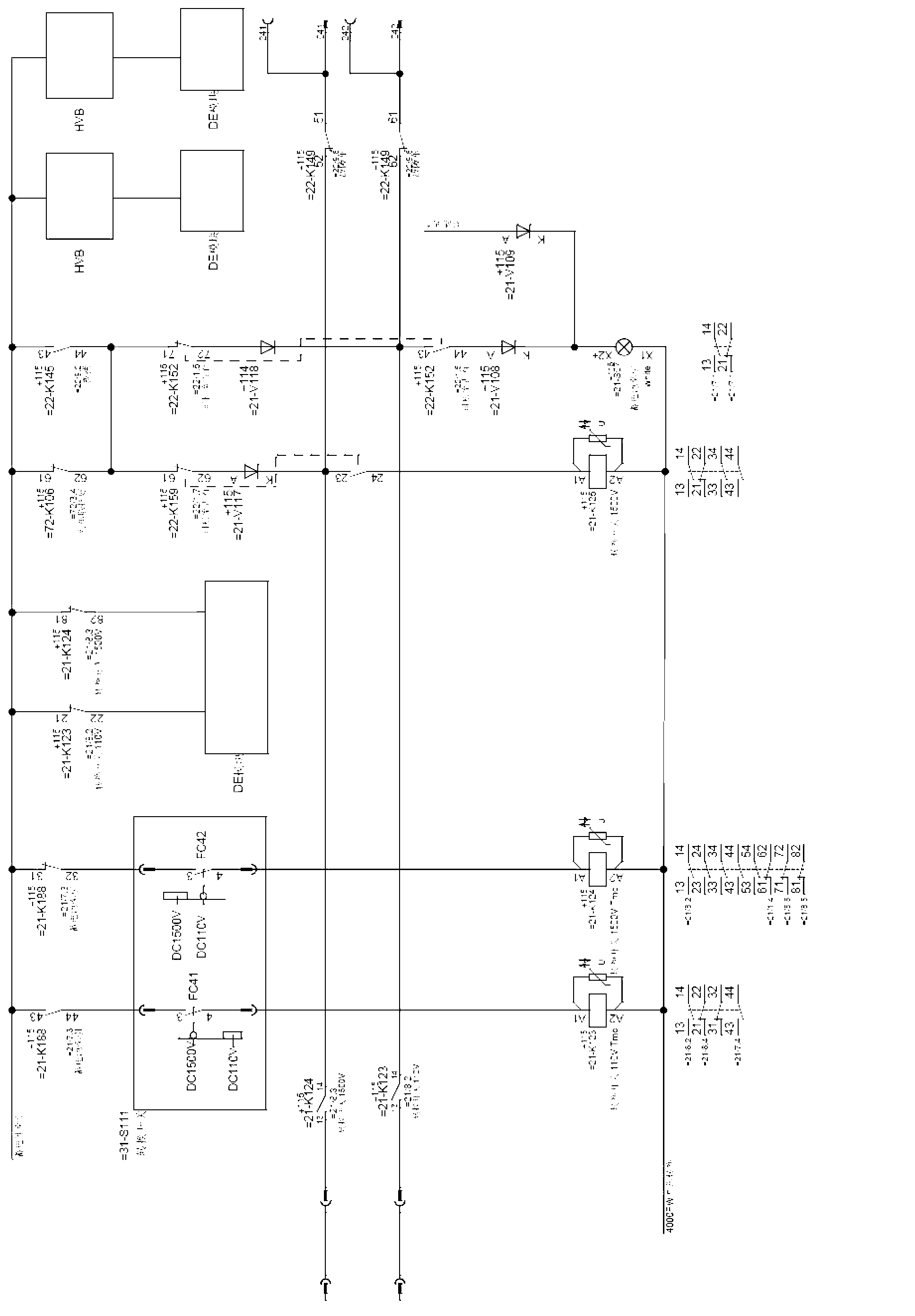 Tractive power supply system of urban rail vehicle