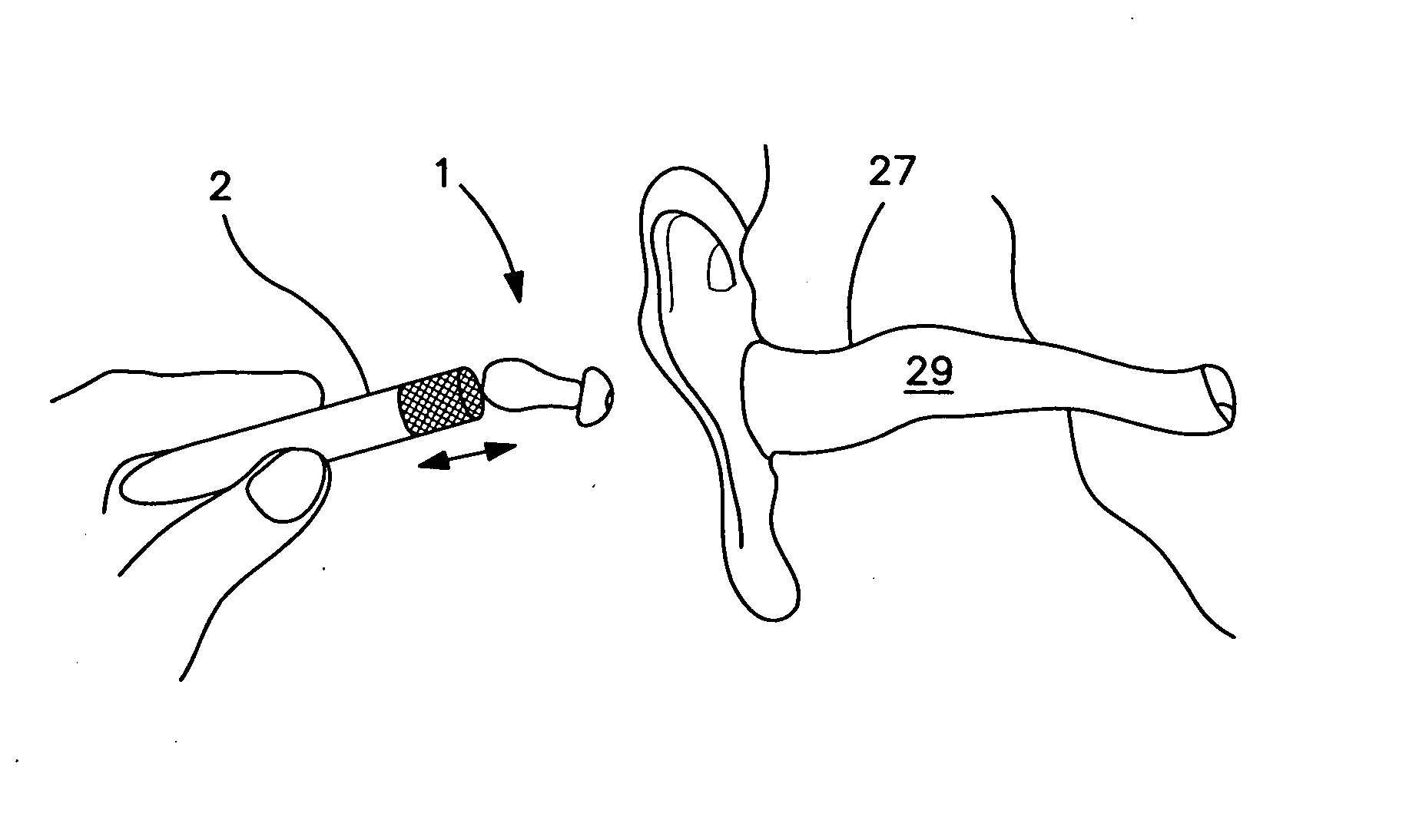 Hearing aid and handling tool