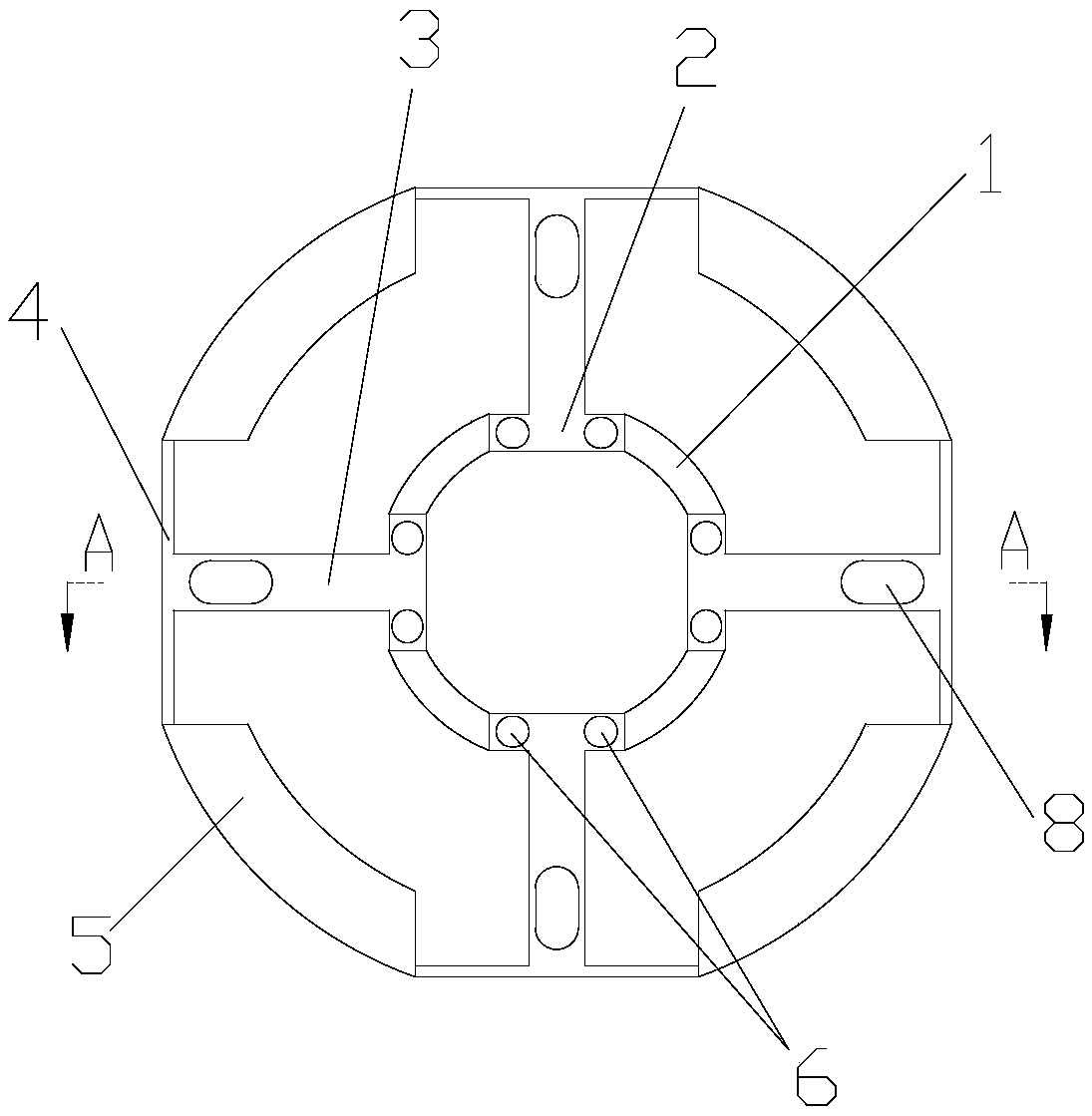 Dual-ring type six-dimensional force sensor