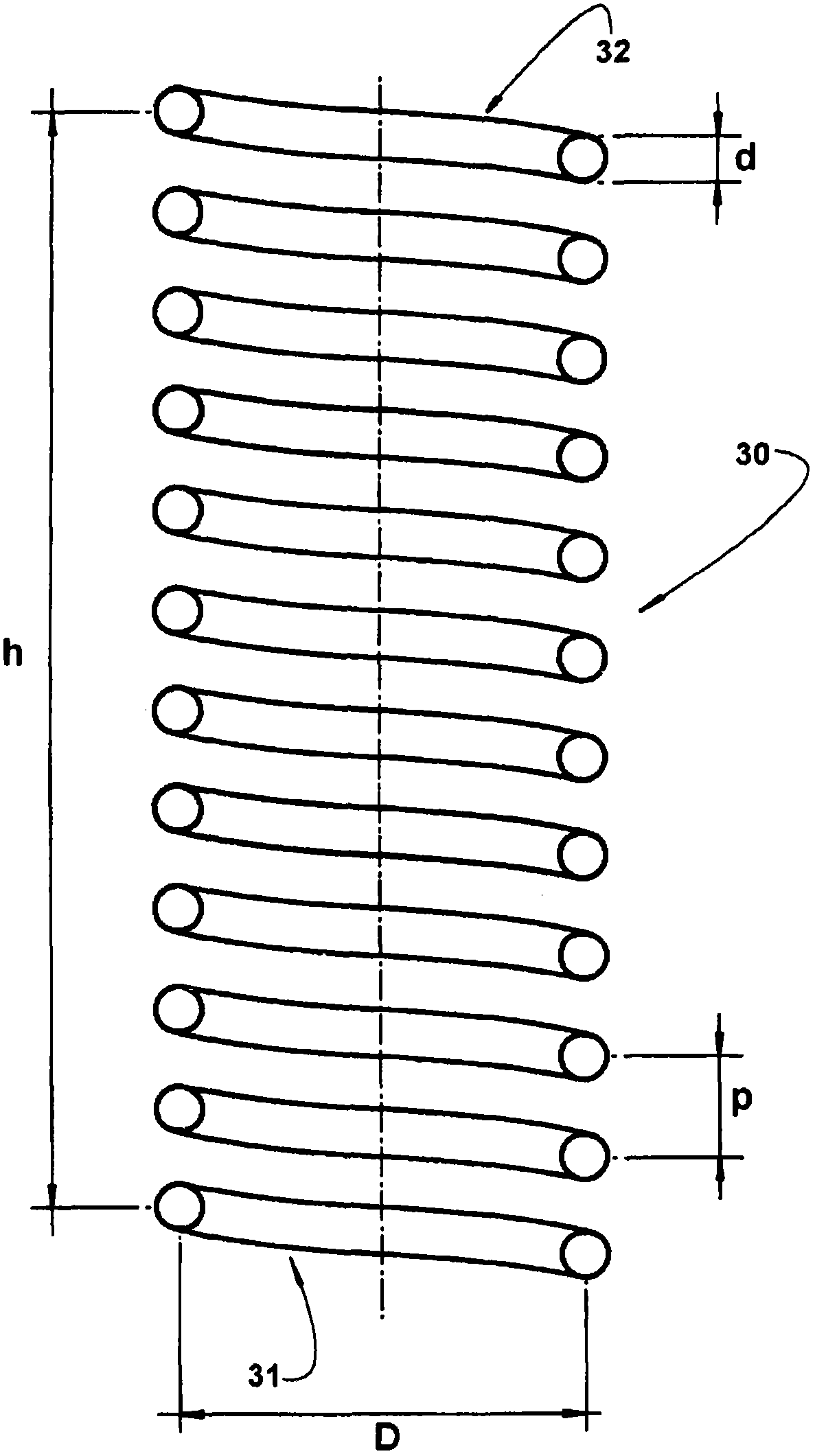 Suspension spring for refrigeration compressor