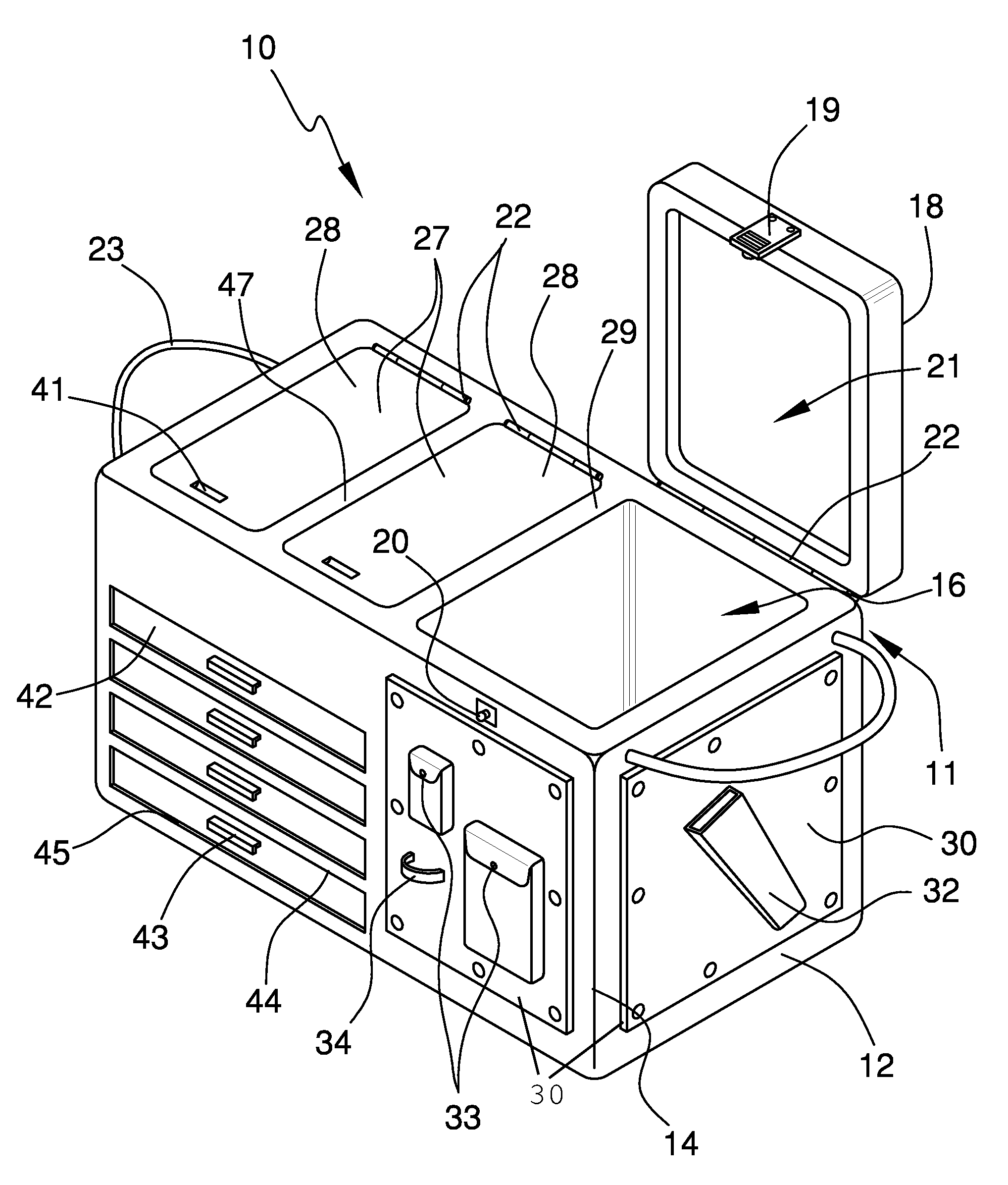 Portable cooler and tackle box