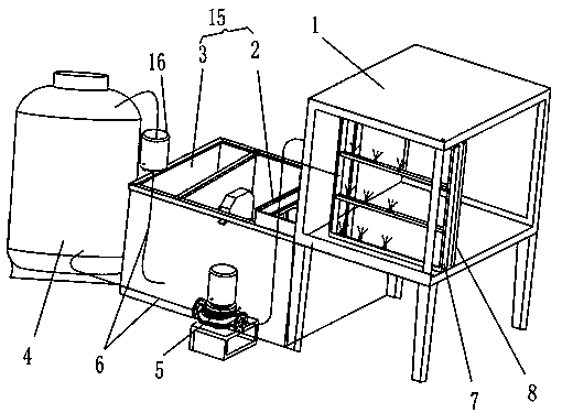 Horizontal type water spraying device with cooling effect for purifying lampblack