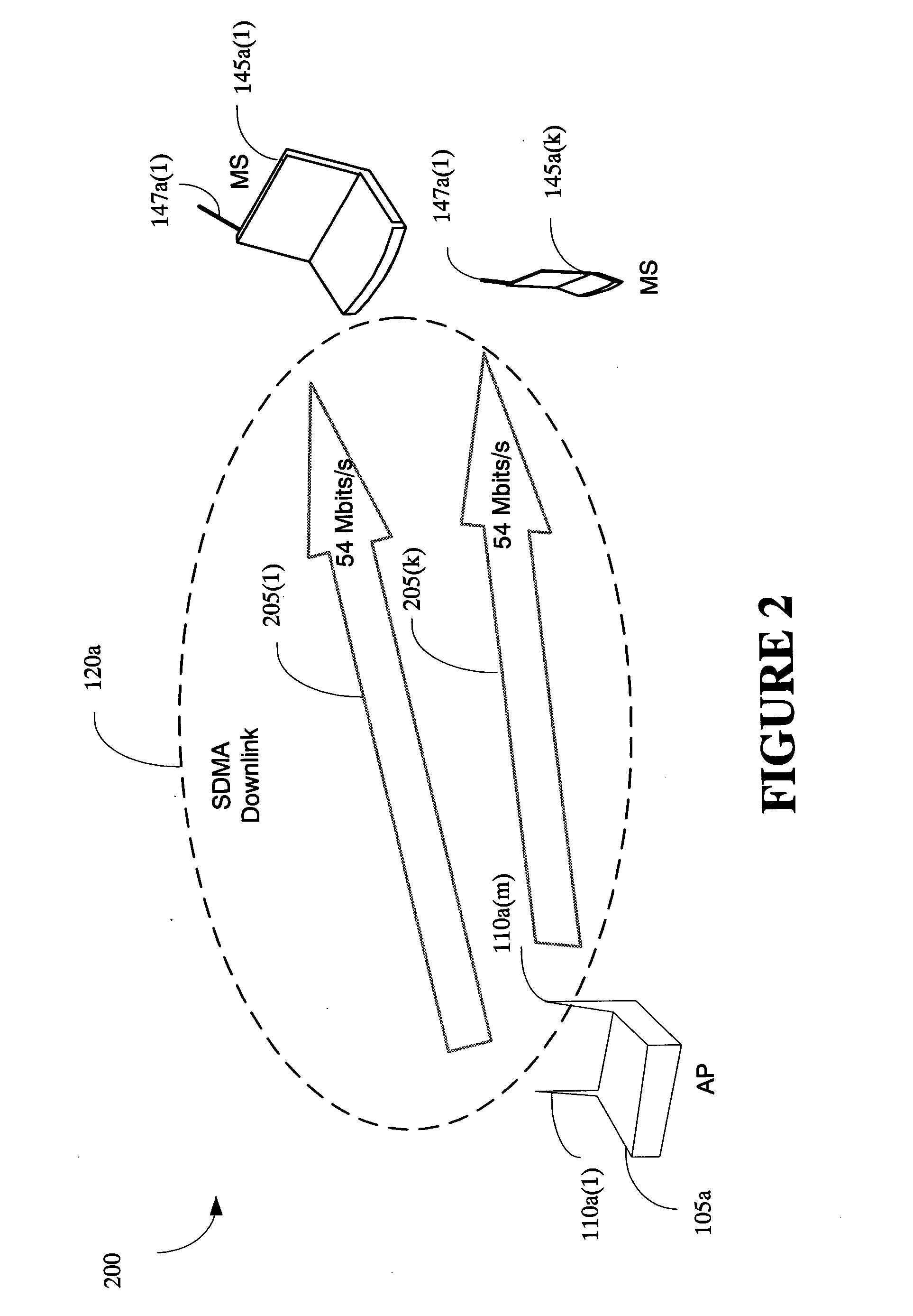 Communicating data between an access point and multiple wireless devices over a link