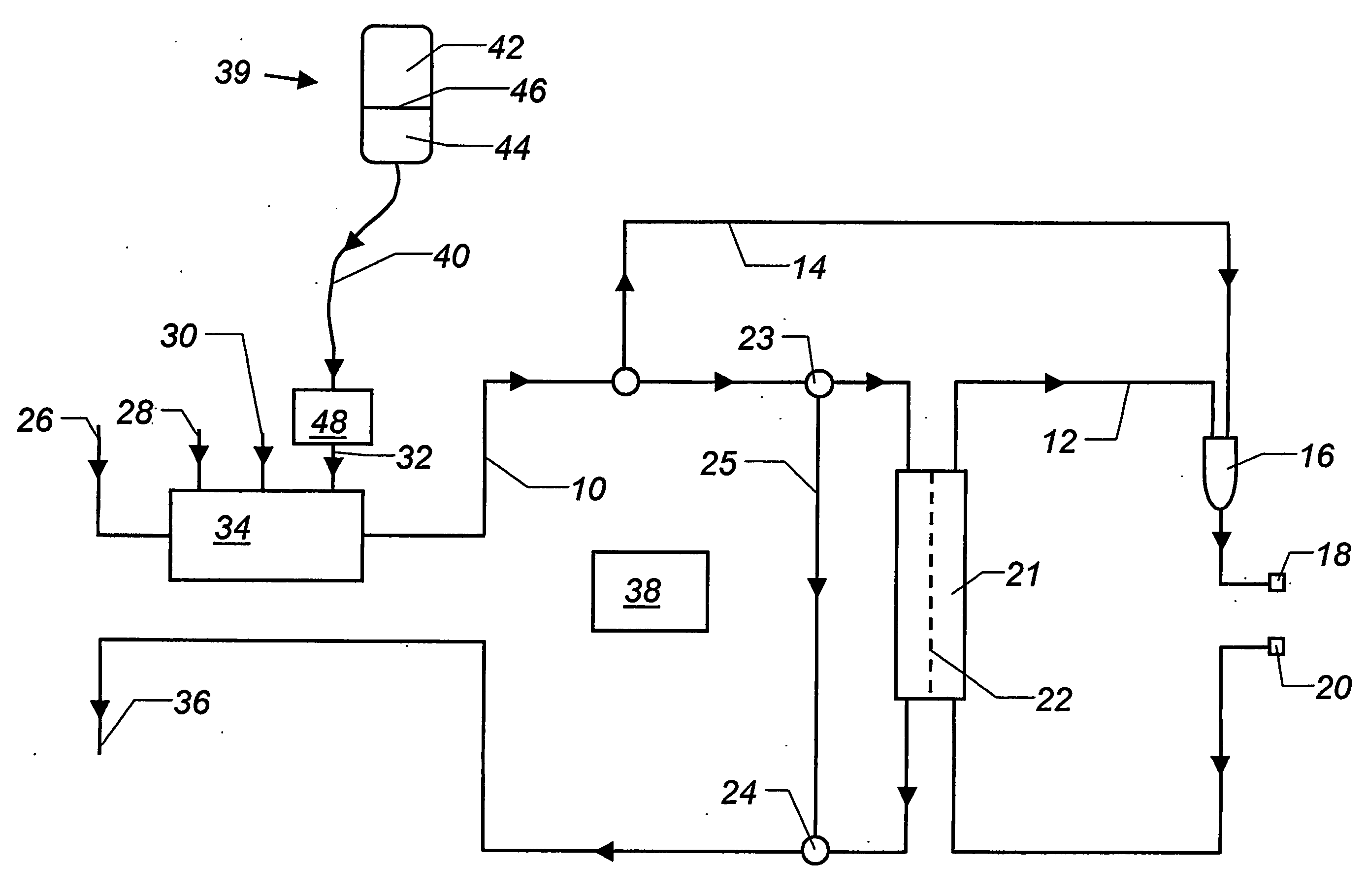 Apparatus, a system and a method relating to hemodialysis, hemodiafiltration, hemofiltration or peritoneal dialysis