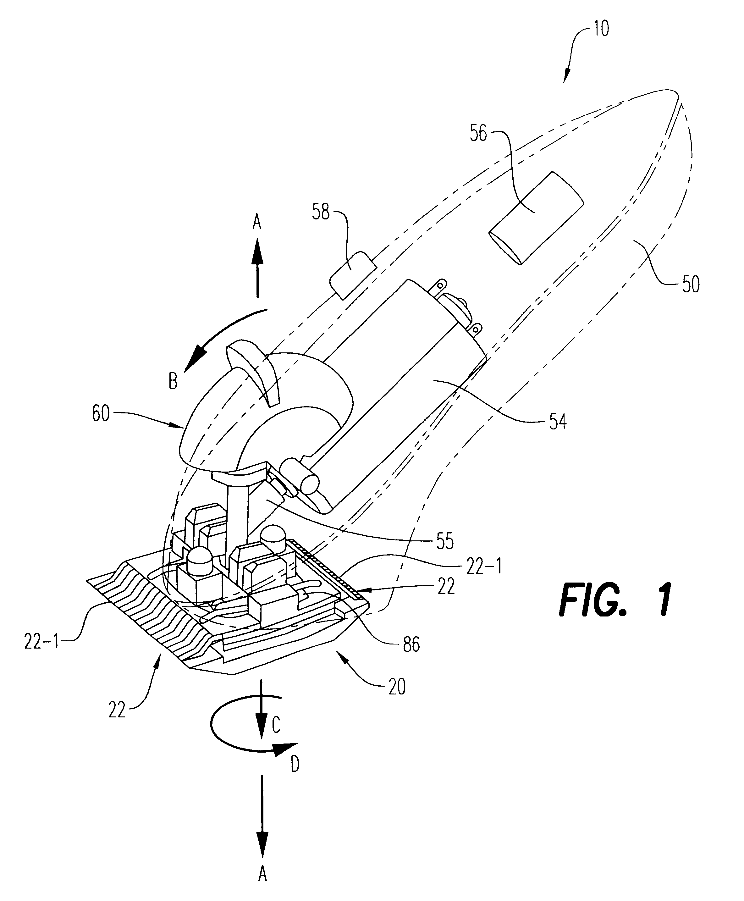 Hair clipper with rotating blade assembly