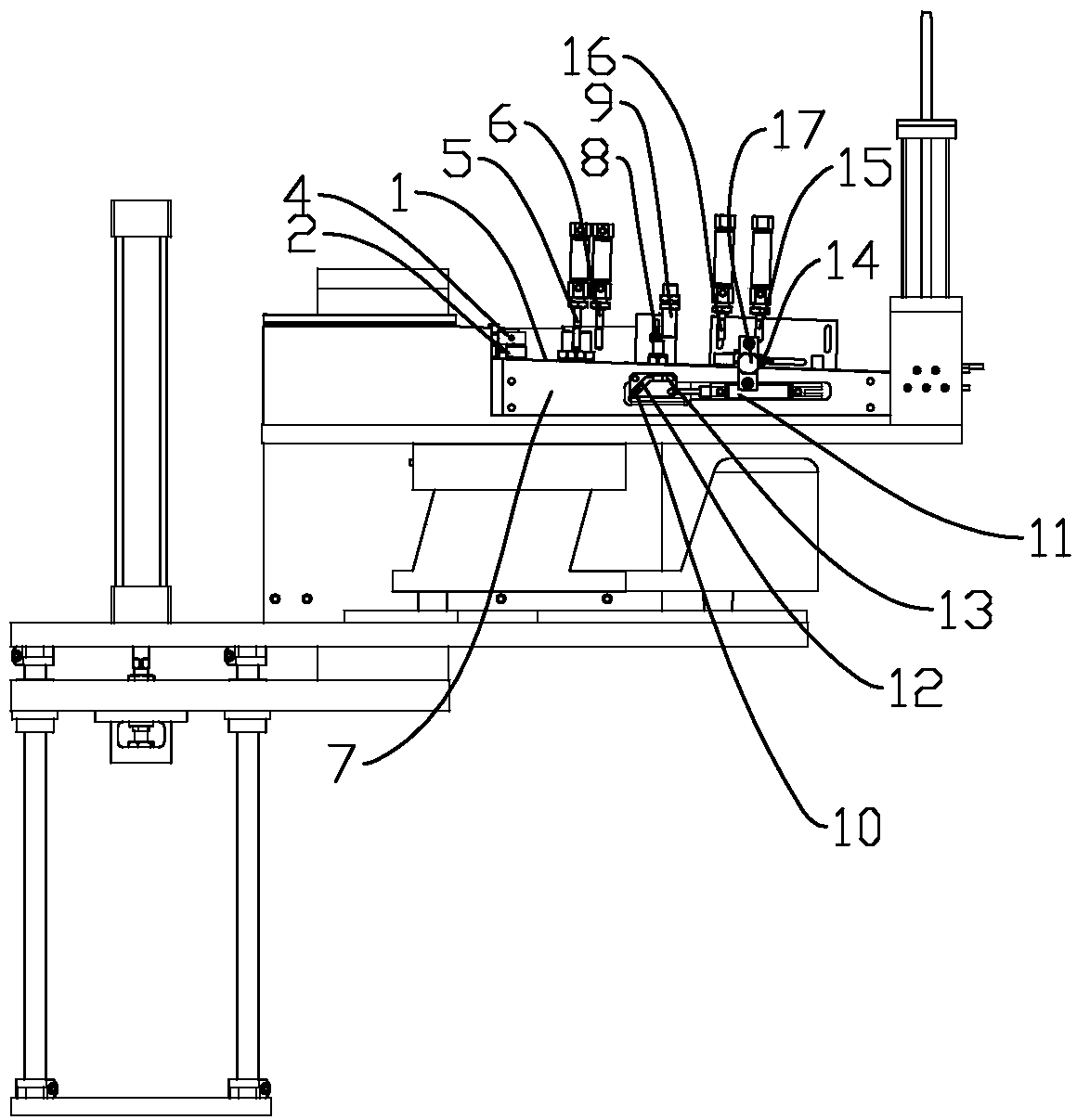 A rivet direct vibration feeding mechanism