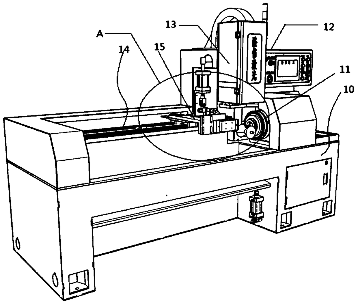 Metal pipe laser cutting machine with chip removing function and chip removing method thereof