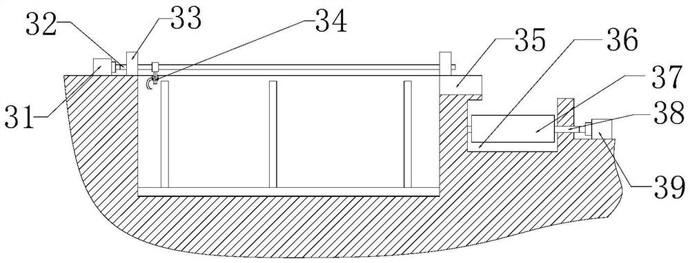 A settling tank for coal processing head