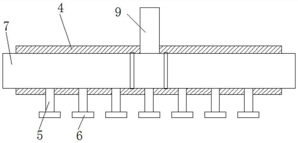 A spraying device for leather processing