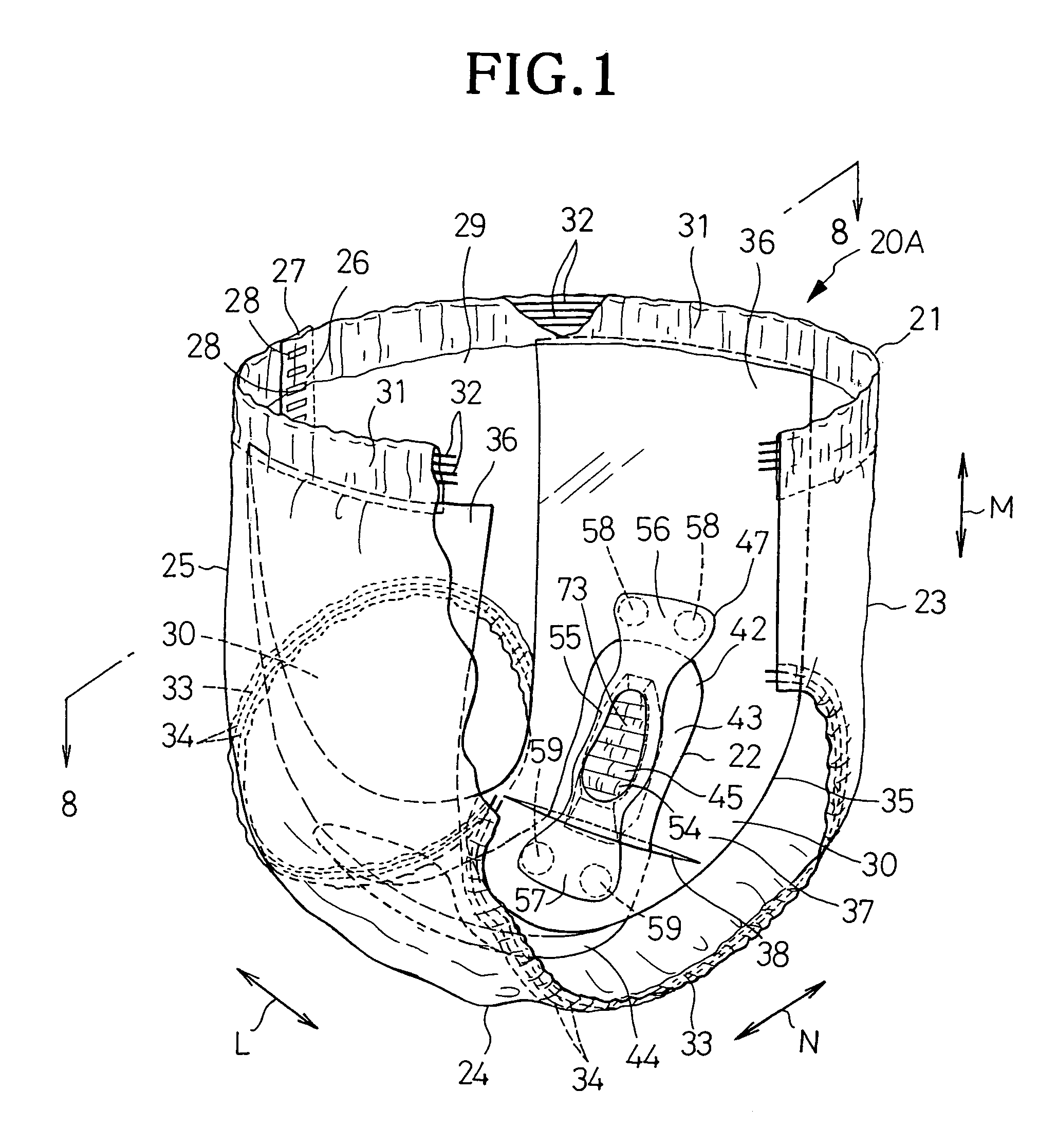 Wearing article with removable pad insertable through supporting sheet slit