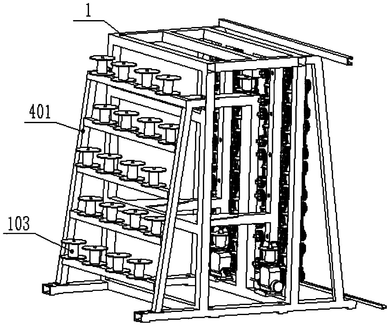 Twisting-free wire conveying system used for hexagonal net knitting