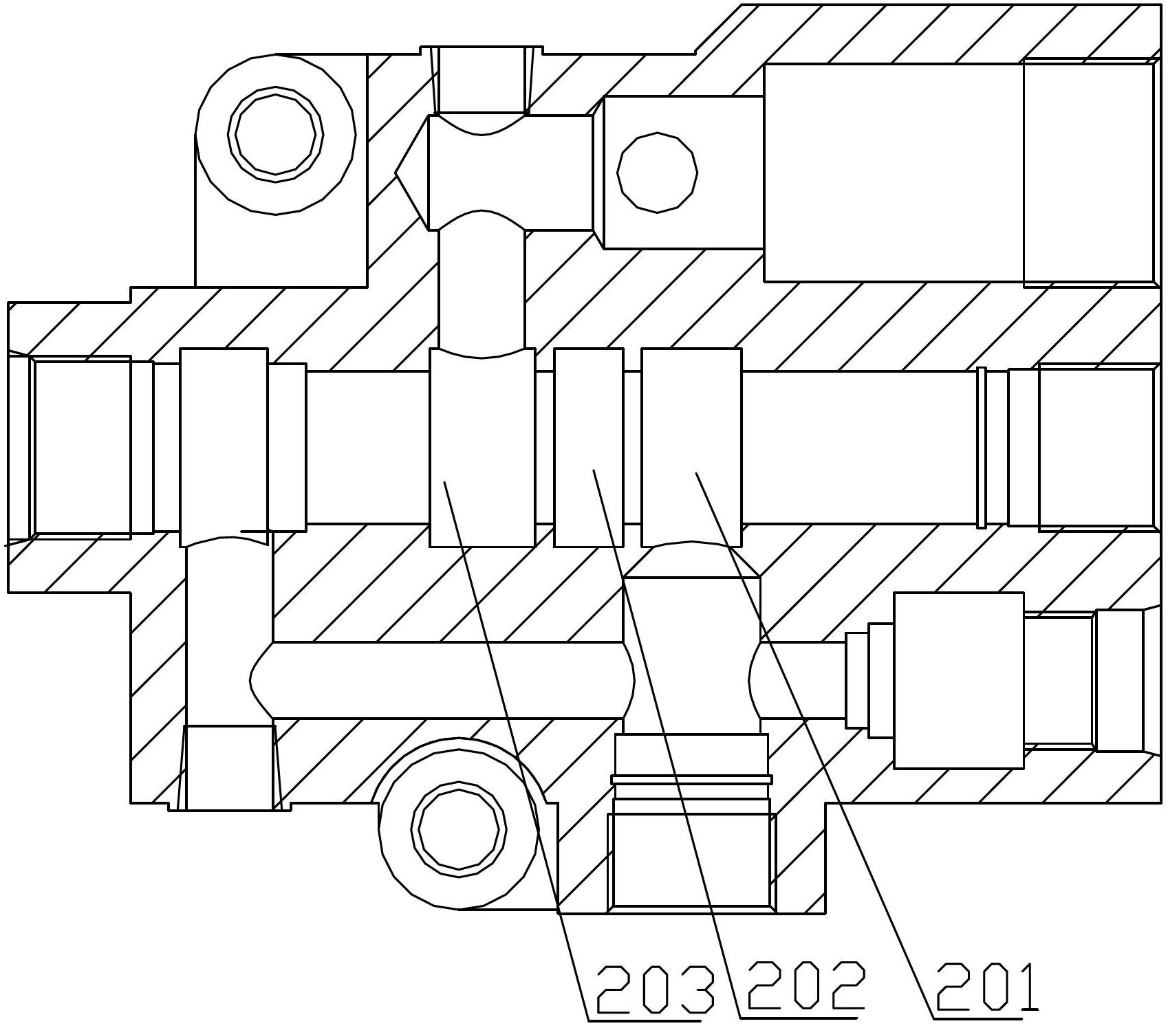 Flow control switching valve for automobile emergency steering system