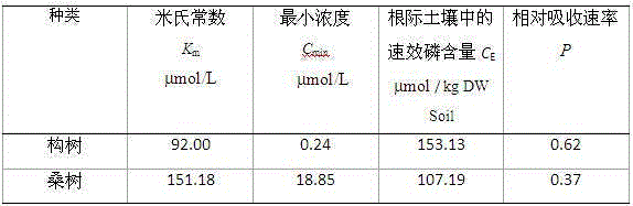 Identification method for adaptability of plant to low-phosphorus environment