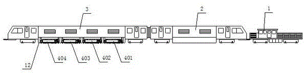 High-speed grinding train for rails