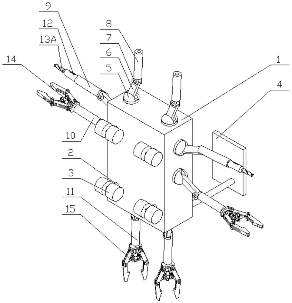 A high-voltage line snow removal robot