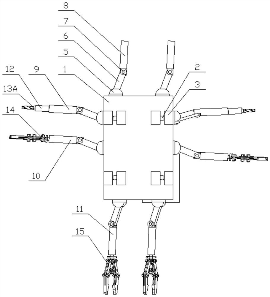 A high-voltage line snow removal robot