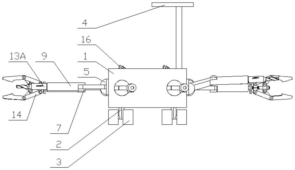 A high-voltage line snow removal robot