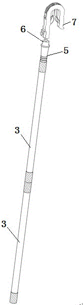 Portable ground wire connection device for substation and use method