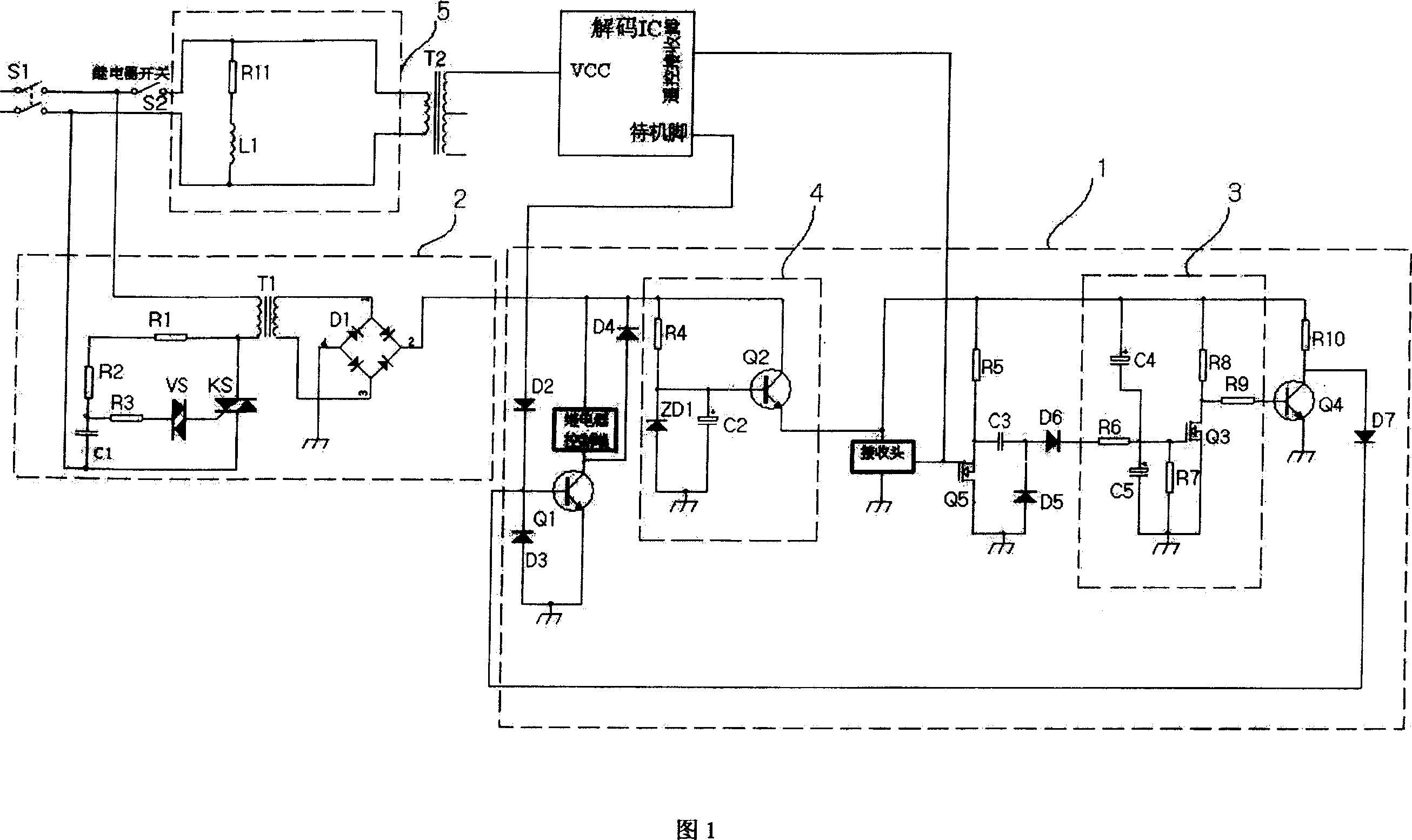 Stand by control circuit of TV set and TV set with said stand by control circuit