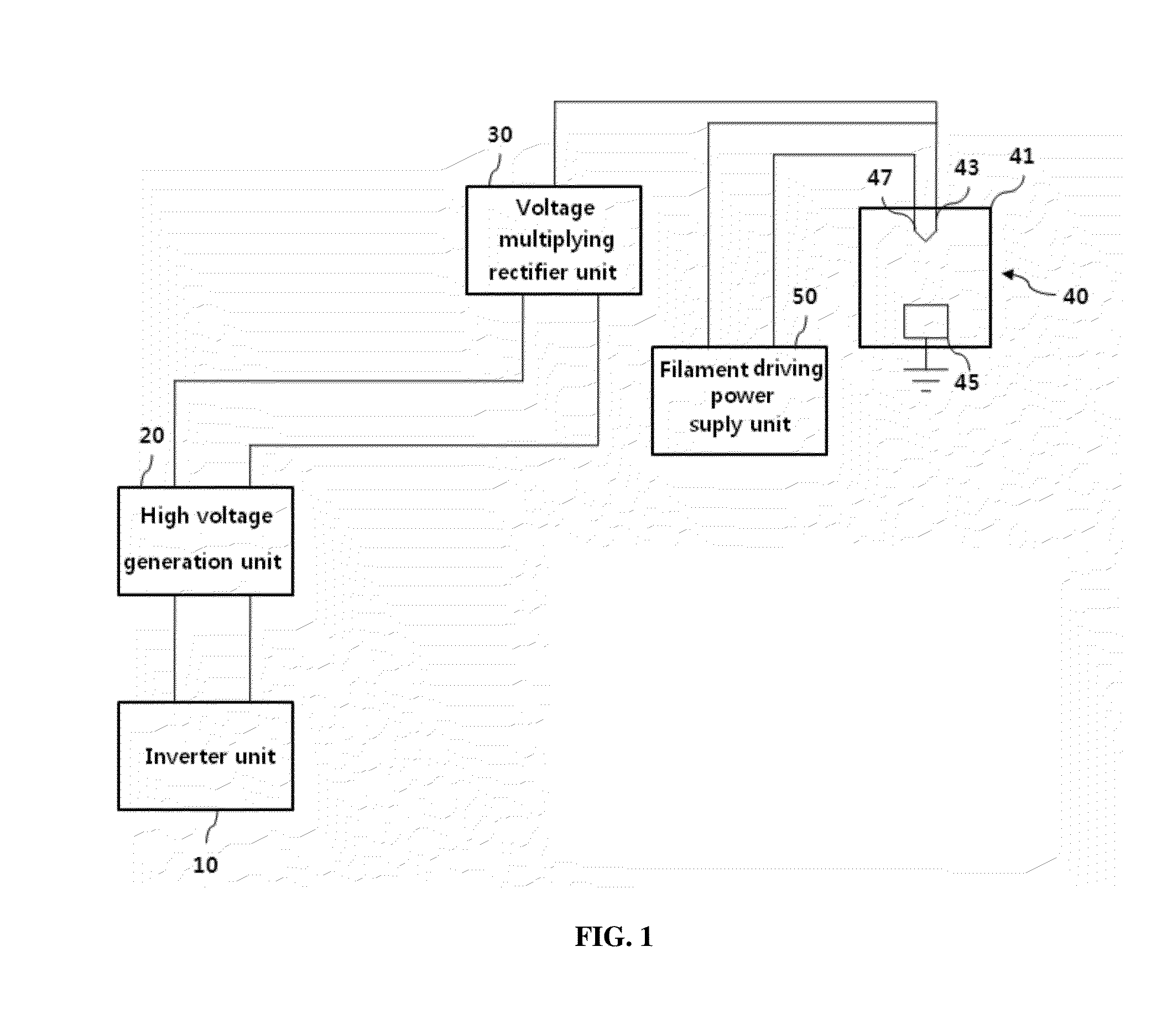 High voltage driving device for X-ray tube