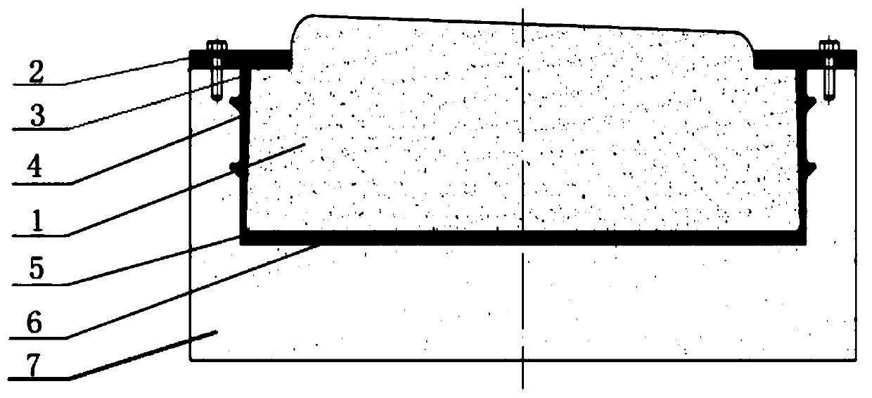 Integral vibration reduction sleeper wrapped by polyurethane