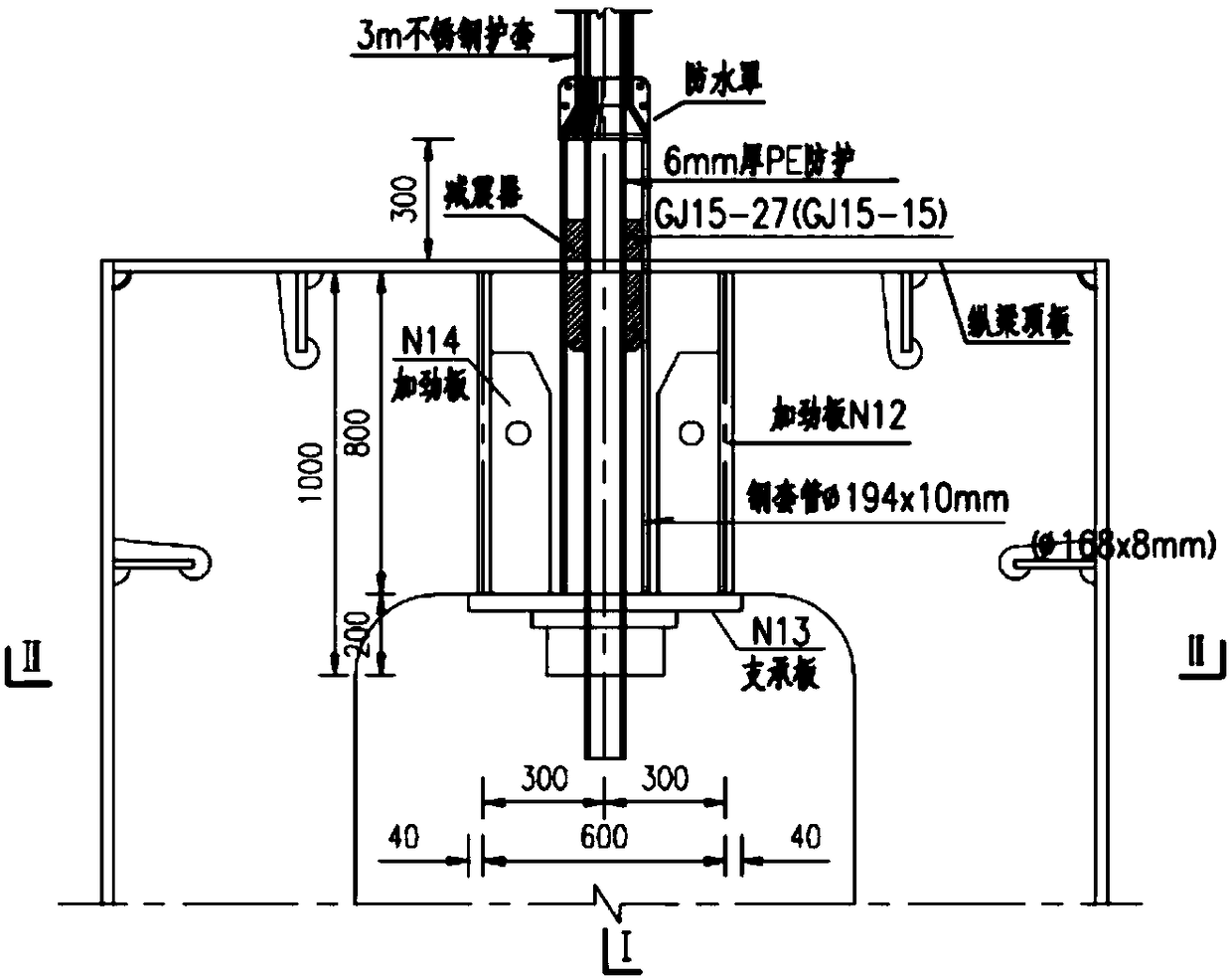 Cable force testing method based on support stiffness of unknown damper under complicated boundary condition