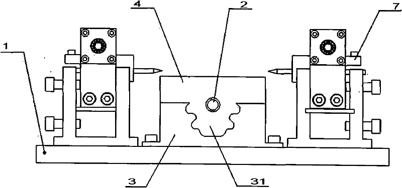 Rapid detecting device and detecting method of precision of blades of gas turbine