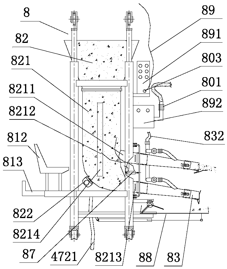 Feeding machine with adjustable metering mouth
