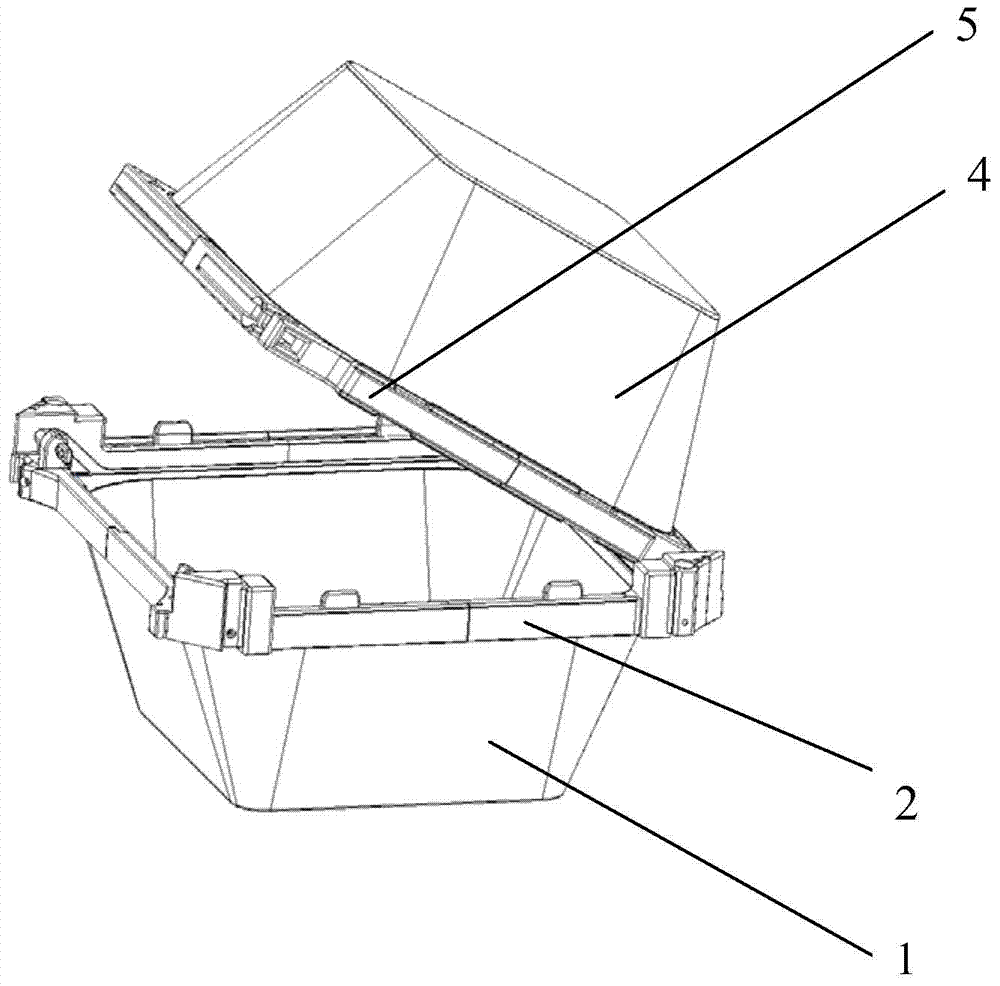 Overturning type logistics box