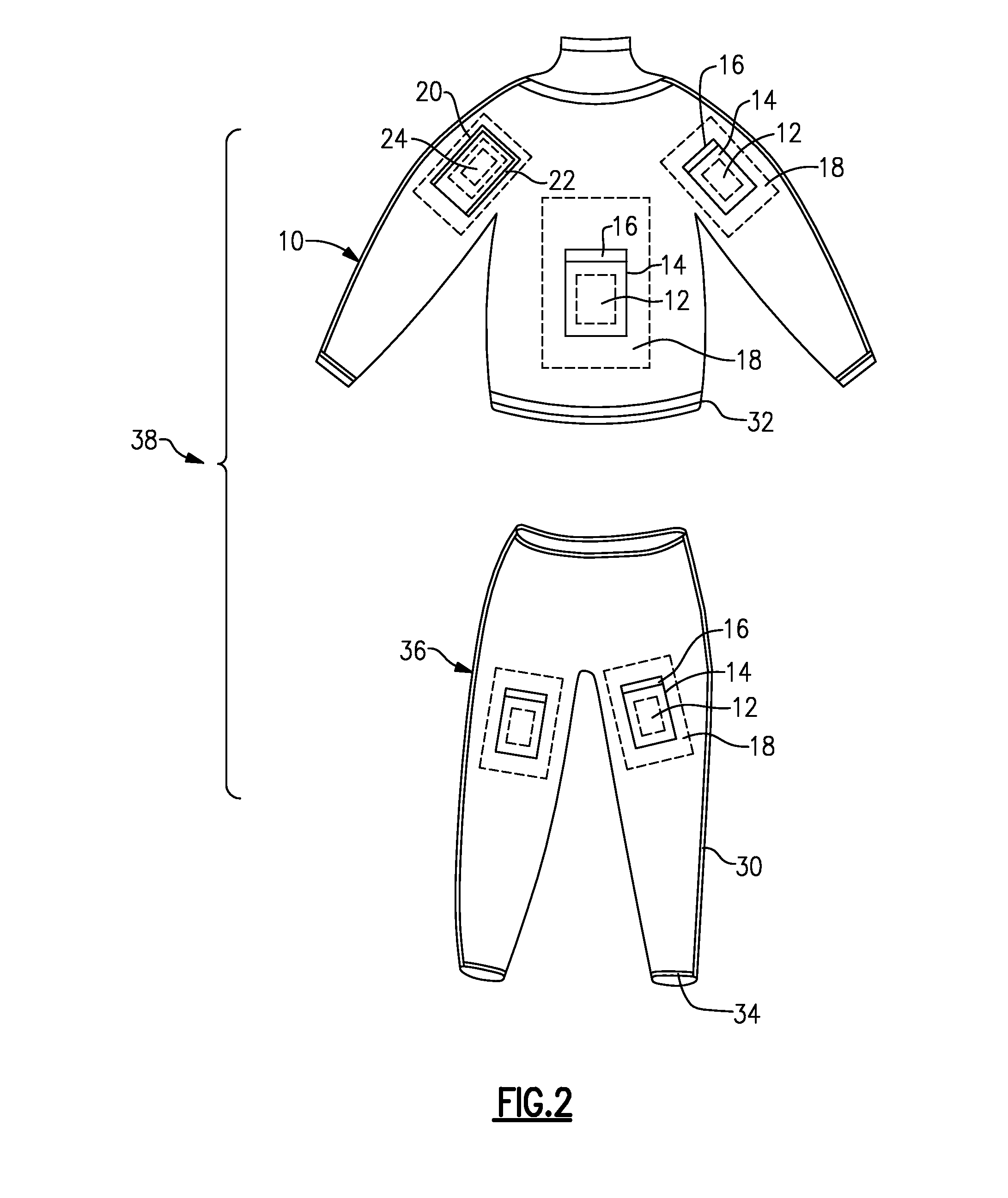 Heated garment having overheating protection