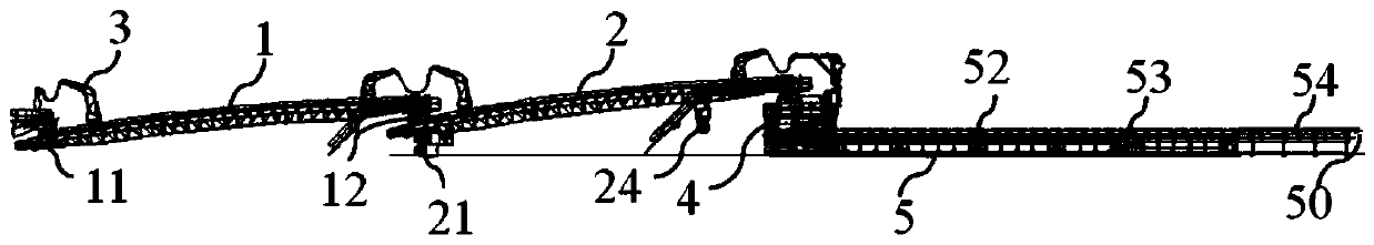 Transferring and conveying system behind mobile crushing station and transferring and conveying method of transferring and conveying system