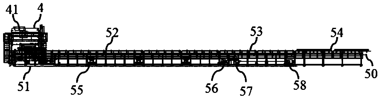 Transferring and conveying system behind mobile crushing station and transferring and conveying method of transferring and conveying system