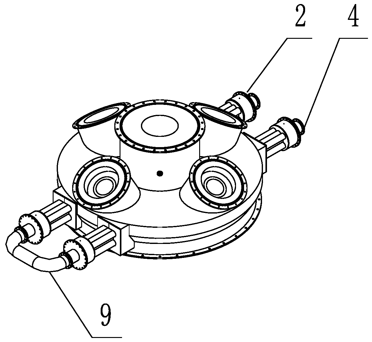 Novel pure oxygen smelting furnace and using method thereof