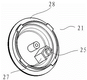 Automotive headlamp with detachable ventilation and dehumidification device