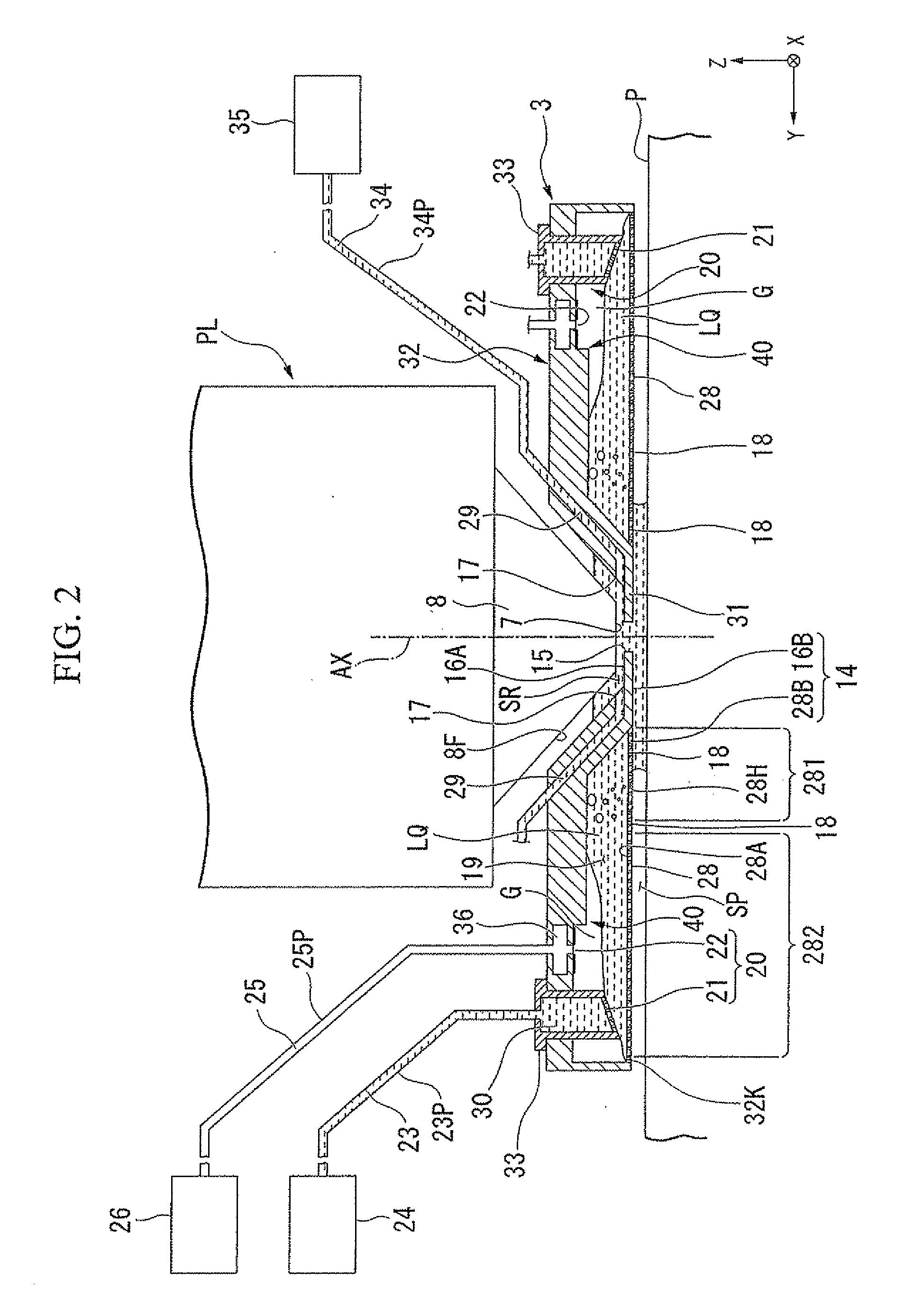 Liquid immersion member, immersion exposure apparatus, liquid recovering method, device fabricating method, program, and storage medium