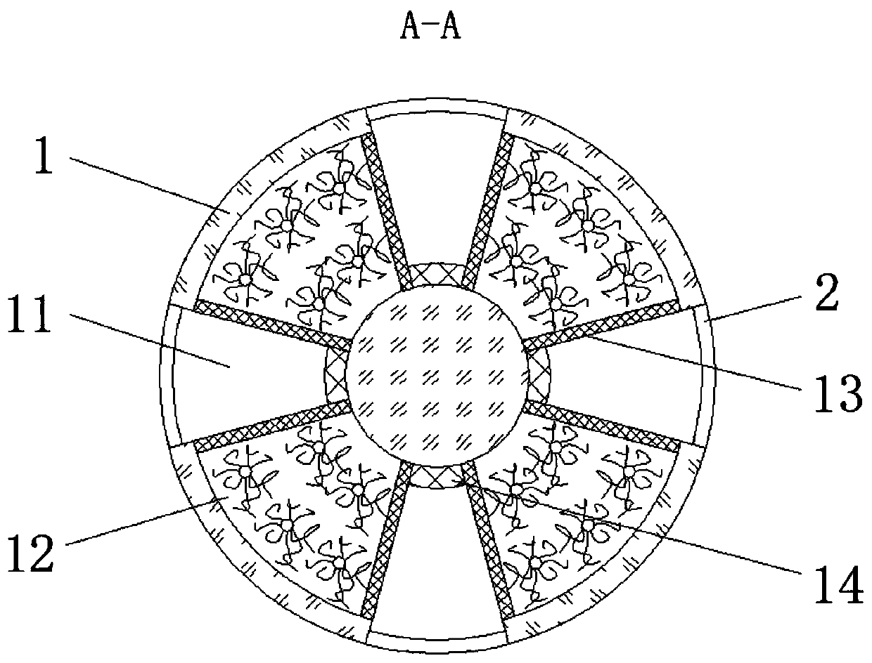 Ecological floating island for remediation and treatment of black and odorous water