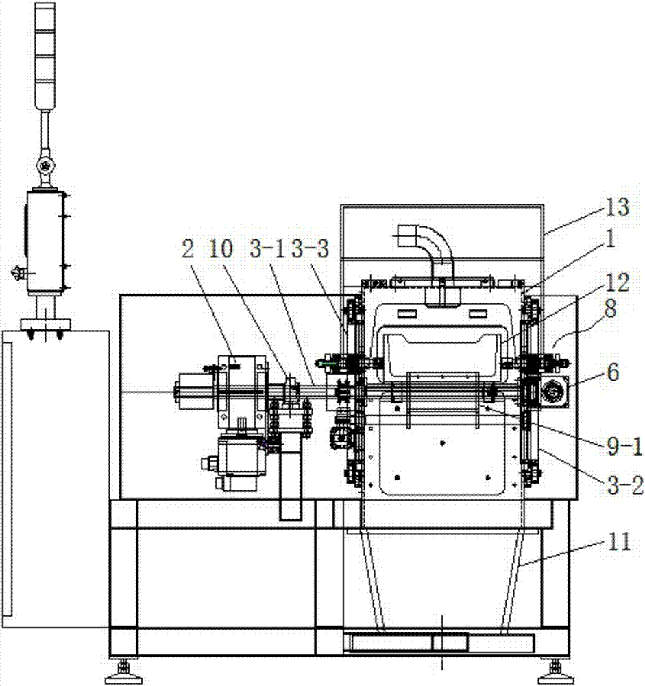 Saggar discharging machine with turnover function