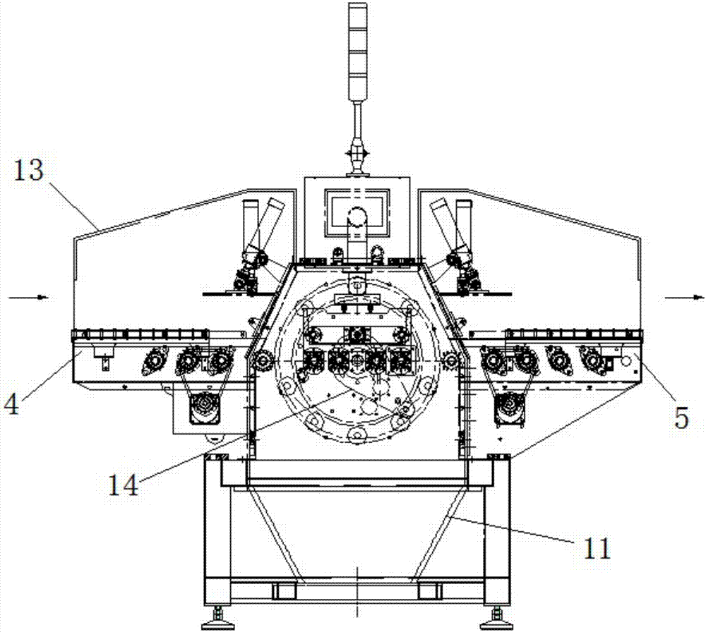 Saggar discharging machine with turnover function