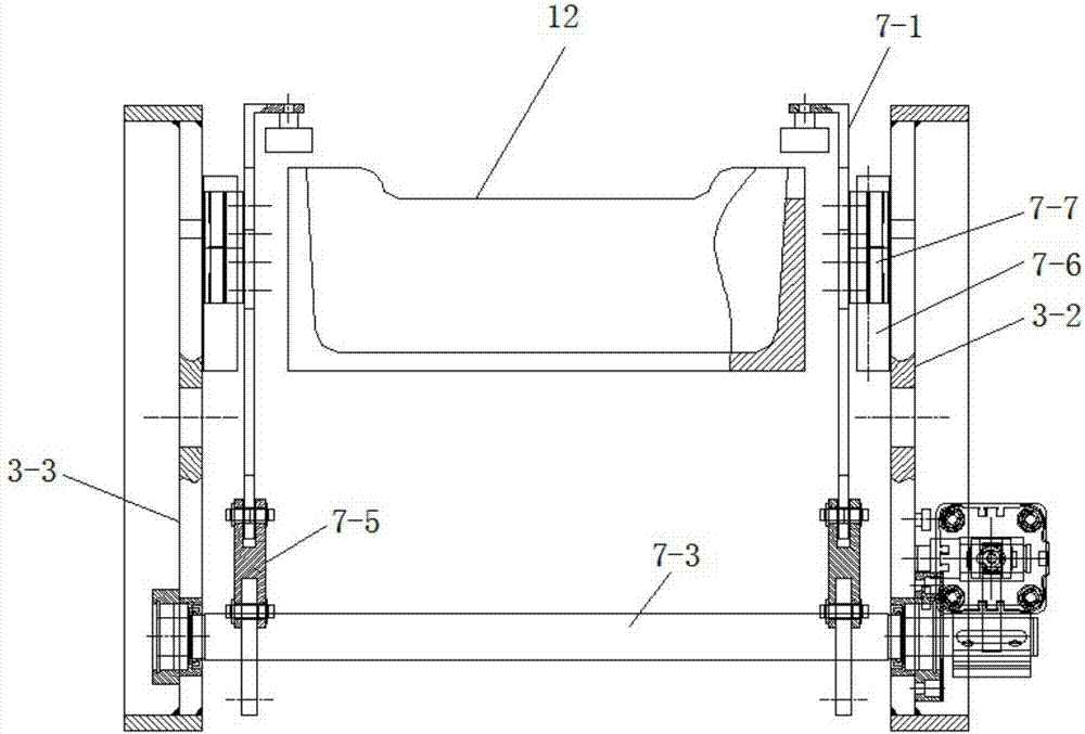 Saggar discharging machine with turnover function