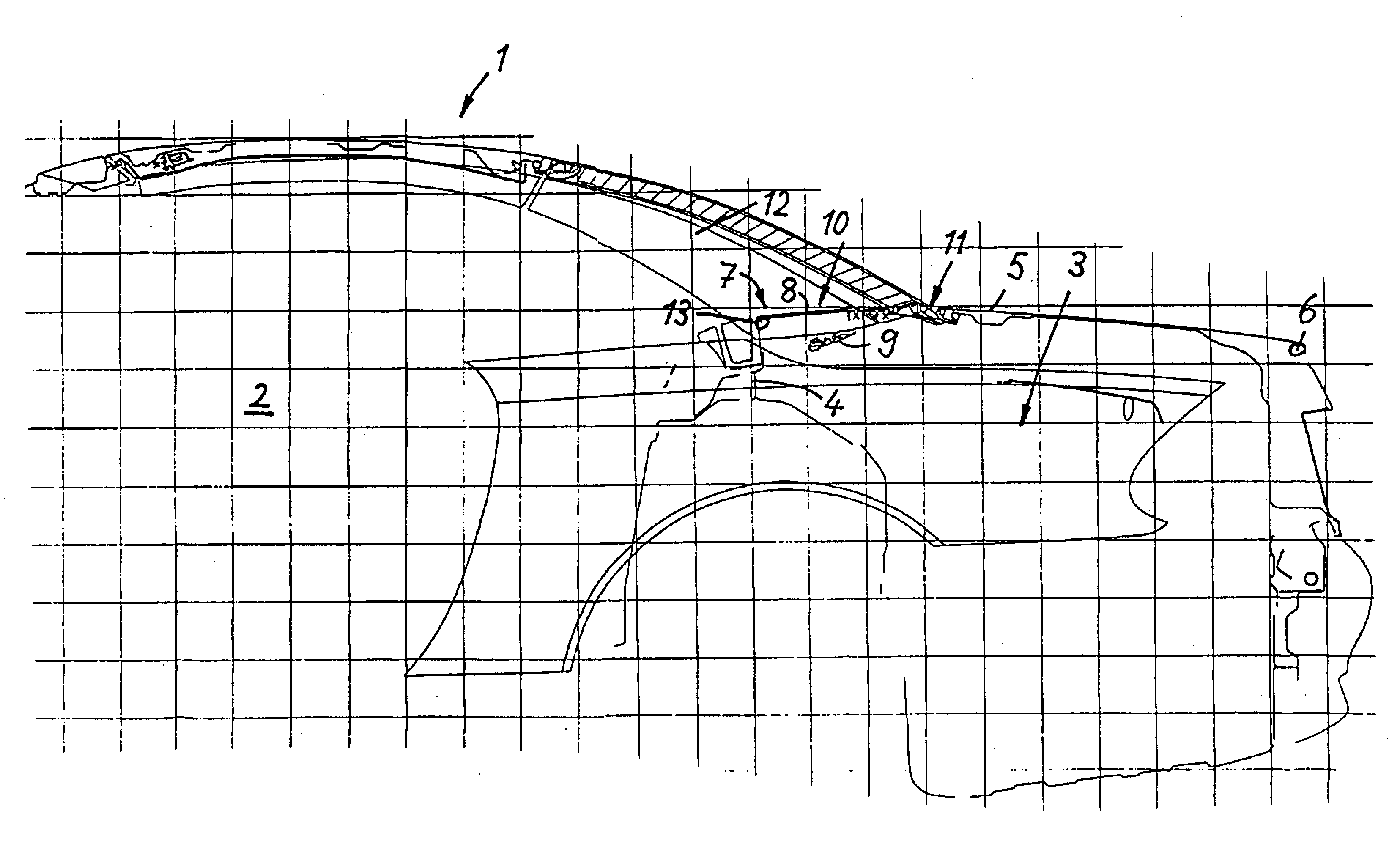 Plate in a motor vehicle with a metallic support structure