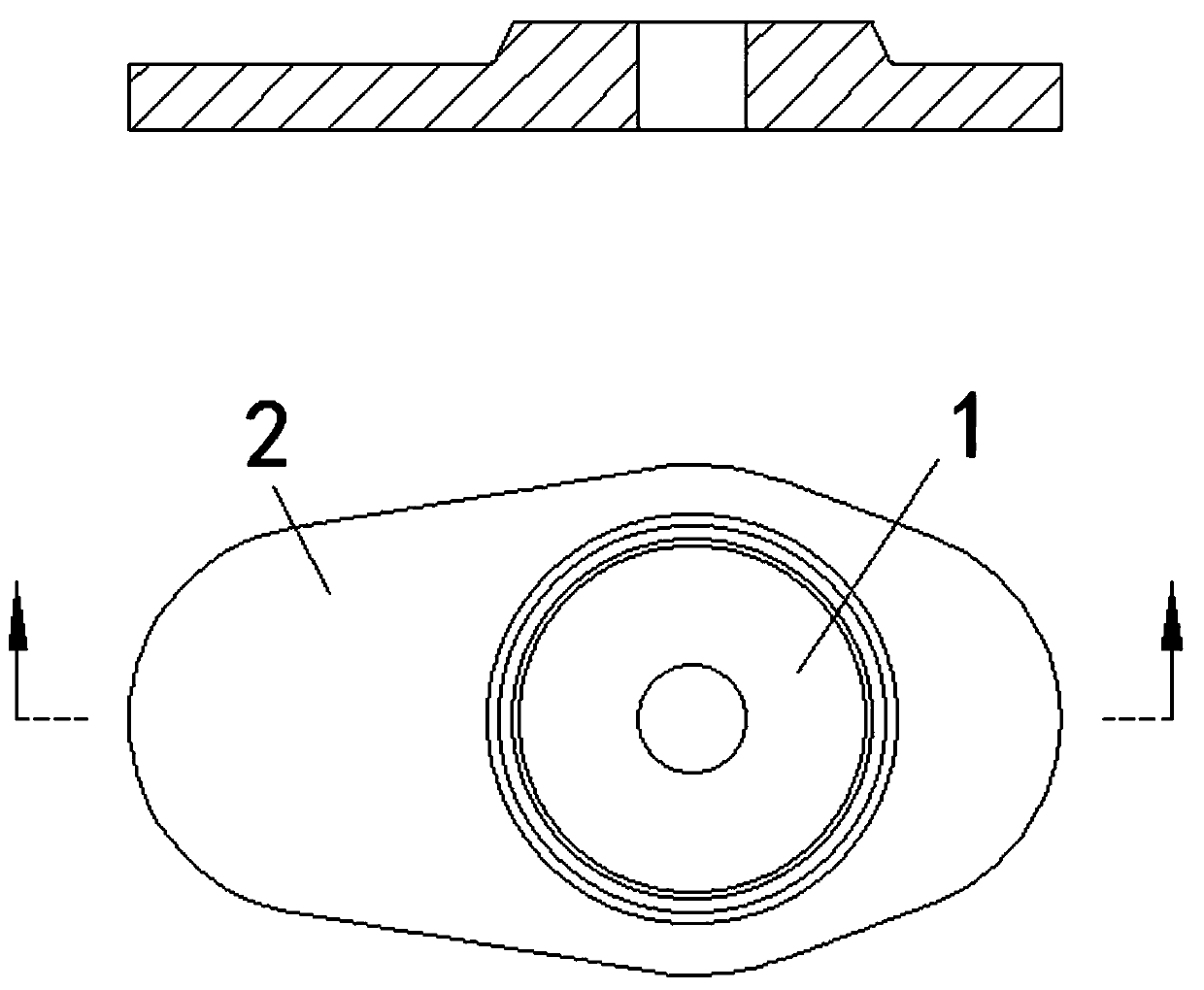 A kind of skateboard brick pressing brick mould