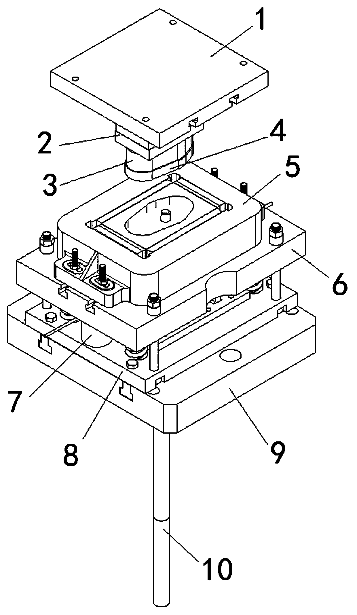 A kind of skateboard brick pressing brick mould